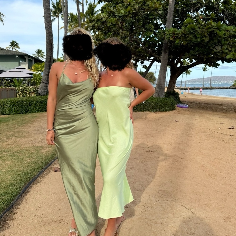 L*Space Light Green A-Line Skirt